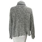 Madewell  Wide Rib Black White Marled Long Sleeve Turtleneck Sweater Top Size M Photo 2