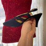 Elegant Navy Blue Strappy Women's Heels PM Collection 925 size closer to 6 Black Photo 4