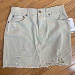 BDG urban outfitters ivory Jean‎ skirt size medium Photo 0