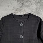 Habitat Liv  Clothes Jacket Womens Medium Black Plaid Quilted Button Front Artsy‎ Photo 3