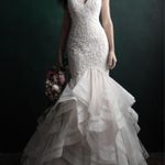 ALLURE COUTURE Elegant Lace and Tulle Wedding Dress Pink Size 12 Photo 2