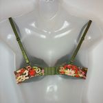 Floral Multicolor Push Up Underwire Bra Size 34B Orange Photo 2