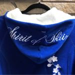 KJUS Spirit Of Skiing embroidered zip hoodie cashmere Blue Medium Photo 3