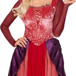 Hocus Pocus halloween costume dress Sarah Sanderson cosplay witch spirit disney Purple Size M Photo 0