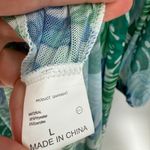 Unbranded Mesh Long Open Front Tropical Swim Cover Up Kimono Cardigan Large Green Photo 2