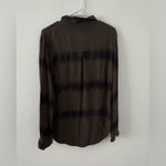 Rails  Hunter Tie Dye Herringbone Button Up Shirt Olive Green Black Waves Medium Photo 2