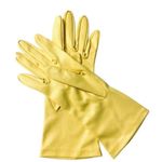 Vintage VAN RAALTE Canary Yellow women's gloves Wrist Length O/S 1960s Photo 2