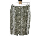 Diane Von Furstenberg  Kara Tailored Pencil Skirt Snake Print Green Size 6‎ Photo 2