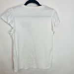 Charter Club  Jaguar Applique T Shirt Ruffle Sleeve Beaded Sz Small Photo 3