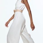 ZARA Nwt White Bohemian Woven Belt Jumpsuit Romper Photo 0