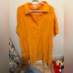 Chico's NWT size 18 Bright Orange Button-Up Dress Photo 2