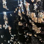 ZARA  Trafaluc Black Sequin & Velvet Asian Style 3/4 Length Sleeve Dress Size S Photo 9