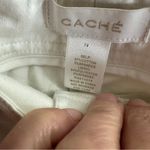 Cache  White Denim Stretch Cropped Jeans Size 14‎ Photo 4