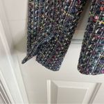 Avara Multicolor Tweed Blazer with Fringe detail Size Large trad wife academia Blue Photo 6