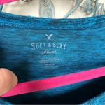 American Eagle  Soft & Sexy Plush dark turquoise sweatshirt Sz M Photo 2