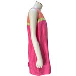 Victoria Holley 14P Pink Silk Colorblock Sheath Dress City Chic Cocktail Party Size L Photo 2