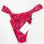 Faithfull the Brand Andez Bikini Bottoms Size Small El Limon Pink Floral Cheeky Photo 3