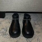 UGG  Leather Ultra Mini Boots Black Photo 4