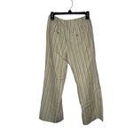 Ann Taylor Loft Women's Pants Striped Flared Leg Mid-Rise Linen Blend Size 0 Photo 6