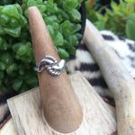 Sterling Silver Baby Feet Ring Size 6 Silver Photo 1