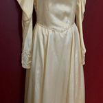 1930s beaded ivory satin wedding dress Yellow Size XS Photo 0