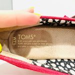 Toms Classic Red Canvas Wedge Espadrille Peep Toe Shoes Sandals Photo 6
