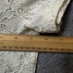 Covington Vintage Y2K White Lace Top L Floral Knit Stretch Short Sleeve Photo 3