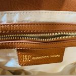 INC International Concepts Willow cognac leather crossbody hippie saddle bag Brown Photo 8