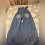 VICI Blue Denim Jumpsuit With Flared Legs Photo 2