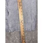 Quince Women 100% European Linen Short Sleeve Shirt Blue Pinstripe Sleeved Top L Photo 5