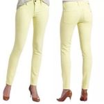 DL1961  Toni High Rise Crop 4-Way Stretch Yellow Jeans Photo 1