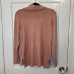 Melissa Paige  Pink Sweater with Black‎ Button Sleeve Detail size L NWT Photo 3