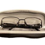 Vogue Glasses 👓 Black Plastic Frames with Rhinestones and Vogue zippered case Photo 0