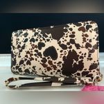 Betsey Johnson Cow Print Heart Logo Zip Around Wristlet Wallet NWT Photo 2
