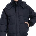 Lucky Brand  Black Puffer Jacket with Hood Small Photo 0