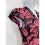 Y2K Sheer Midi Babydoll Dress Floral Sequin Asymmetric Hem Boho Festival Lace Black Size 4 Photo 3