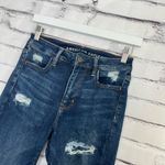American Eagle Super Hi-Rise Jegging Women’s 4R Distressed Dark Wash Stretch Y2K Photo 6
