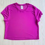 No Boundaries  Small 4-6 Hot Pink Sheer Retro Crop Top Short Sleeve Photo 0
