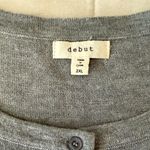 Debut  Heather Gray Short Sleeve Button-Down Top Photo 5