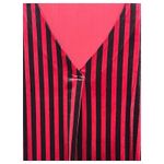 Modcloth  Dress Womens Medium Red Black Striped V Neck Flutter Sleeve Velvet Photo 4