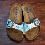 Birkenstock  Papillio Blue Clouds Chic Feminine Retro Y2K Softbed Narrow Size 37 Photo 0