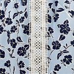 Eliza J NWT  Mini Dress Size 4 Lace Trim Floral Blue & White Coastal Shift NEW Photo 13