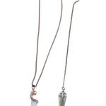 Snake Pendulum Necklace Chain Serpent Goth Grunge Occult Silver Photo 3