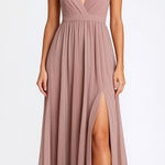 Lulus Mauve Blush Maxi Dress Crisscross Back XS NWT (E9) Photo 0