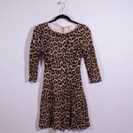 Kate Spade  Cheetah Leopard Animal Print Pattern Fit Flare Mini Dress 2 Photo 0