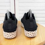 Bobs by Skechers Woven Canvas Espadrille Platform‎ Sneakers Black Tan 8 Photo 5