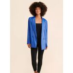 4th & Reckless Oversized Vegan‎ Leather Blazer M Blue Size M Photo 2