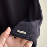 T Tahari  Black Ribbed Mockneck Short Sleeve Blouse, Size Small Photo 8