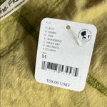 Free People long sleeve waffle knit lime Yellow Top size medium new with tags Photo 5