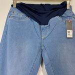 Times Two Women’s Light Rinse Cuffed Over-Belly Maternity Capri Jeans Small NWT Photo 1